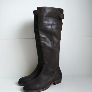BP to the Knee Riding Brown Leather Boots Sz 9